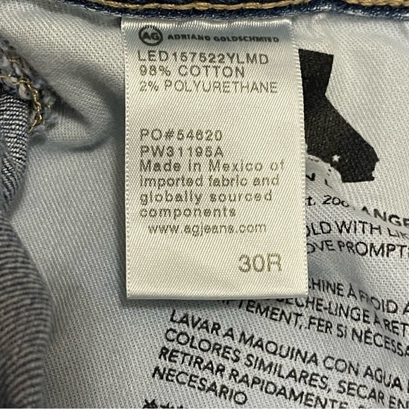 AG-ED Denim Ex Boyfriend Slouchy Slim Jeans Cropped Size 30 NWT - Picture 7 of 9